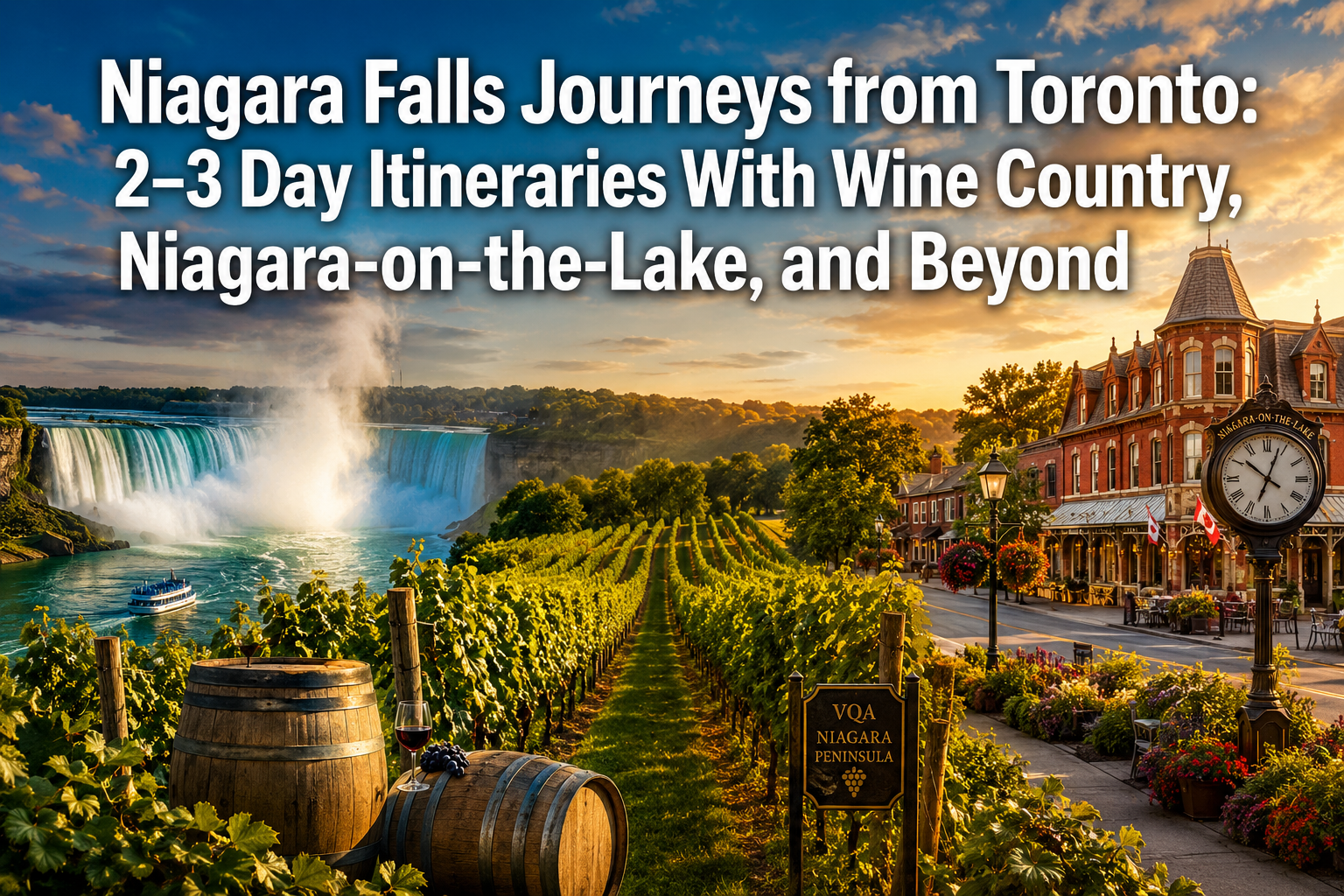 Niagara Falls Journeys from Toronto: 2–3 Day Itineraries With Wine Country, Niagara-on-the-Lake, and Beyond